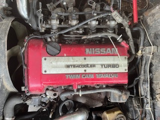 SR20DET Nissan Engine with its transmission